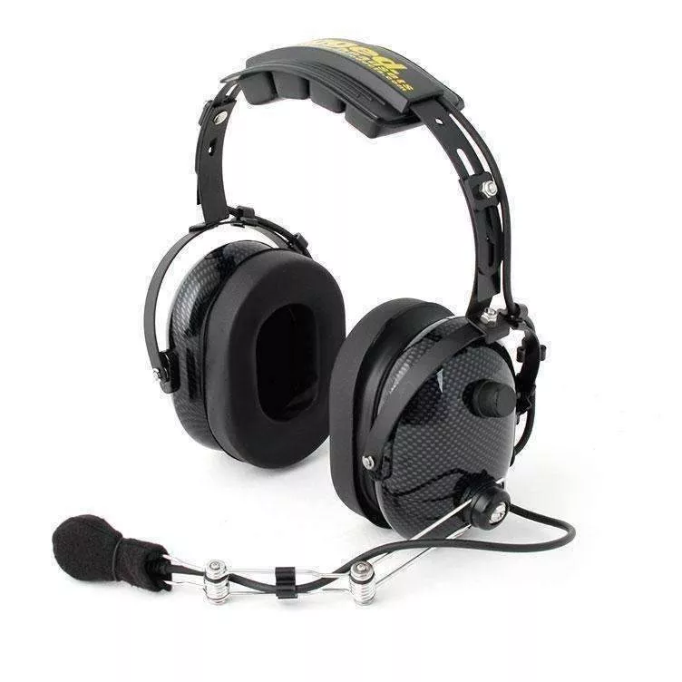 Rugged Radios H22 Over the Head (OTH) Headset for 2-Way Radios - Black Carbon Fiber H22-CF