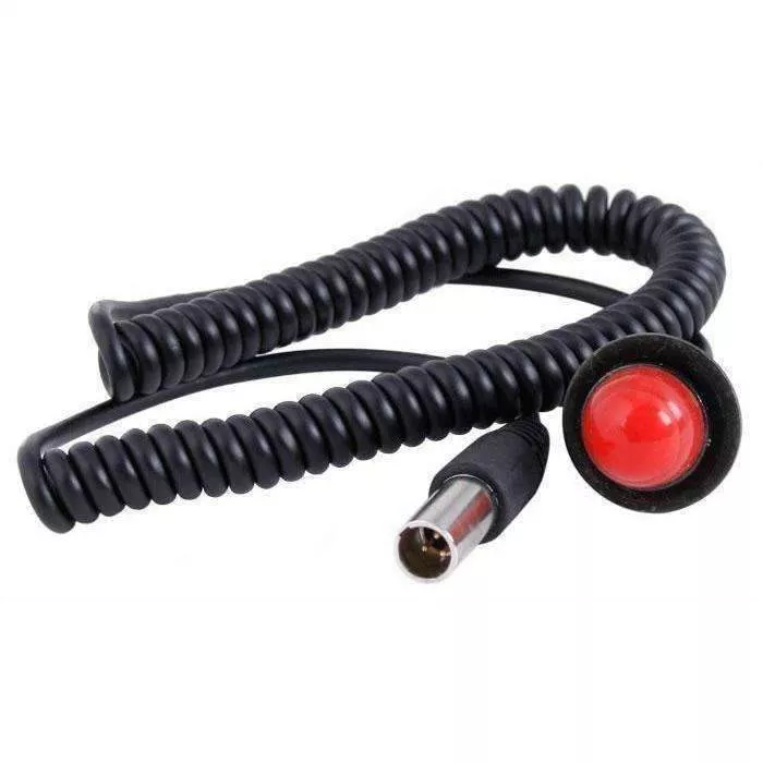 Rugged Radios Hole Mount Steering Wheel Push to Talk (PTT) with Coil Cordfor Car Harnesses PTT-HM