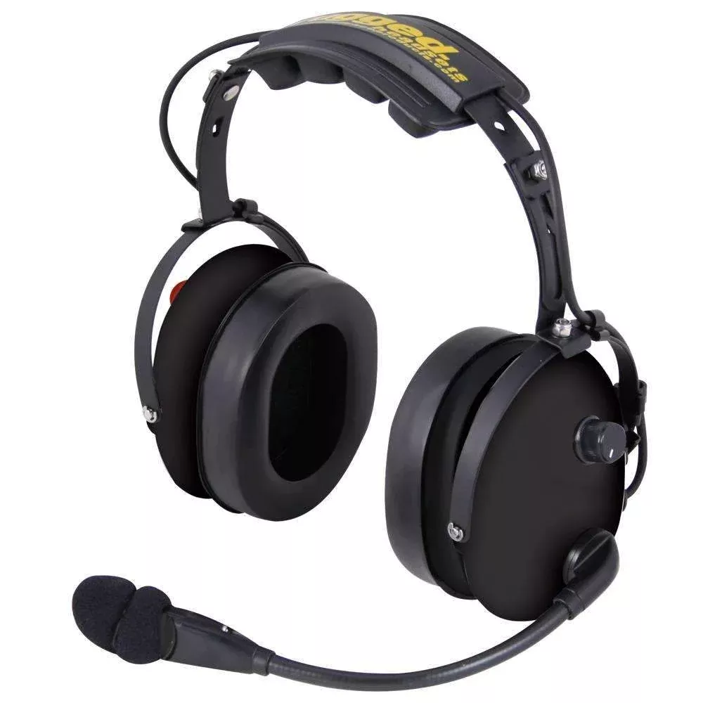Rugged Radios HS11 Fire Safety Industrial Over the Head OTH Headset with Push to Talk PTT HS11-RBLK