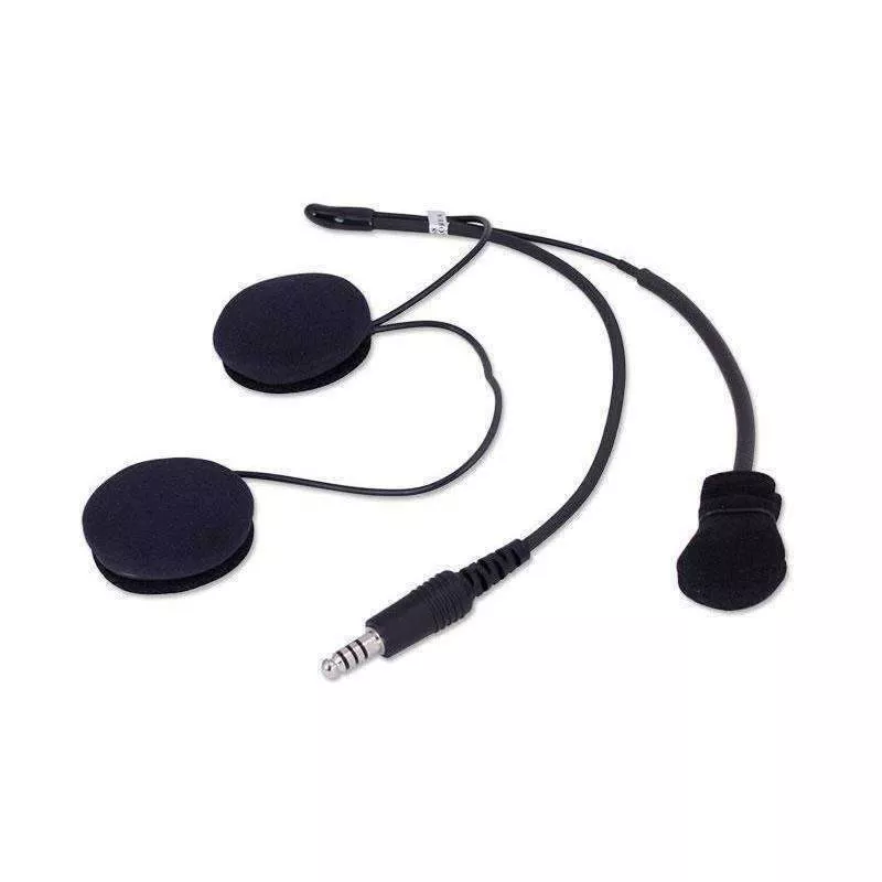 Rugged Radios IMSA 4C Wired Open Face Helmet Kit with Speakers & M102 Military Mic HK-IFSP