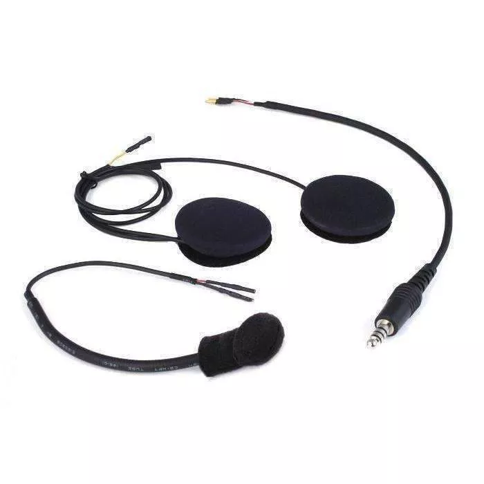 Rugged Radios Peltor Straight Cord Helmet Kit with Flex Boom Mic & Helmet Speakers HK-PF-SP