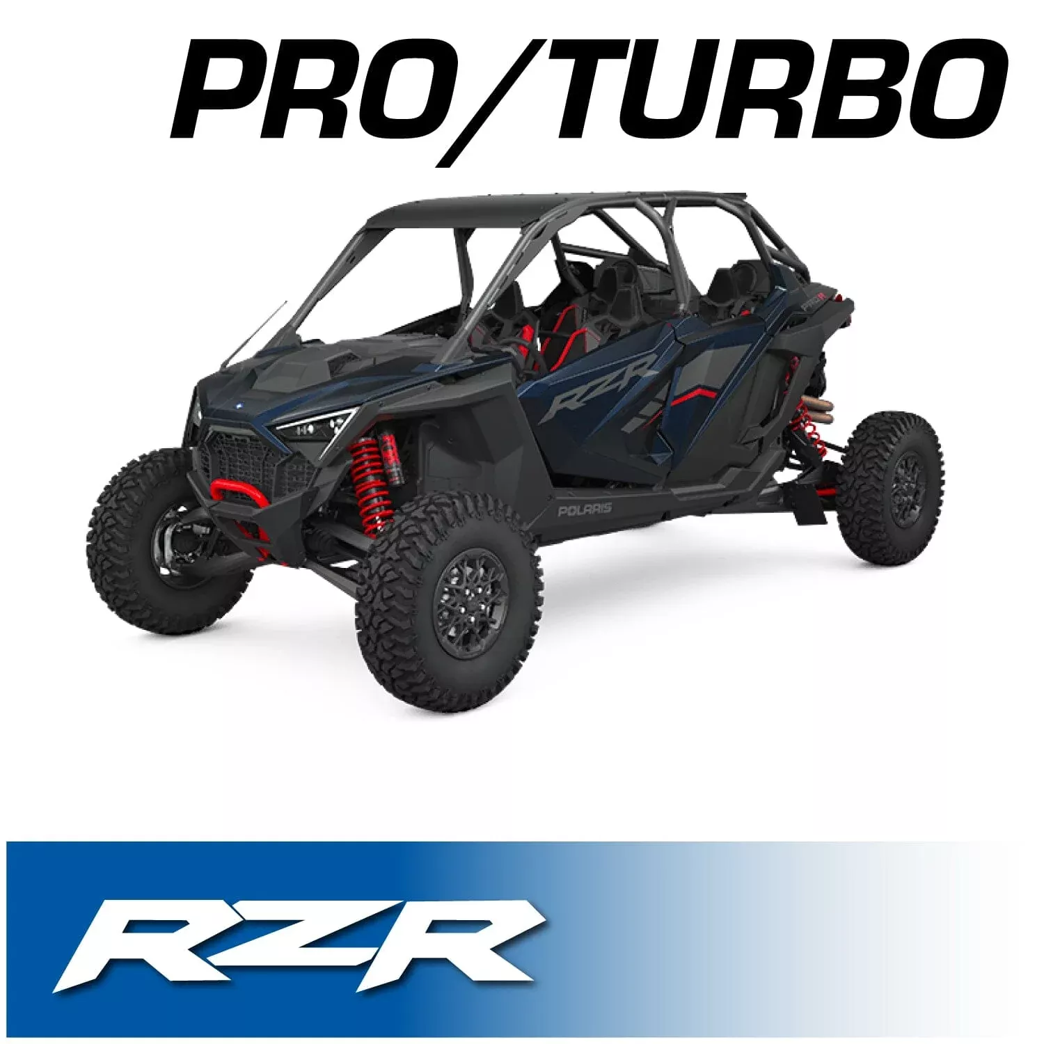 Rugged Radios Polaris RZR PRO XP – Turbo R – Pro R – Complete Communication Kit with Bluetooth Intercom and 2-Way Radio
