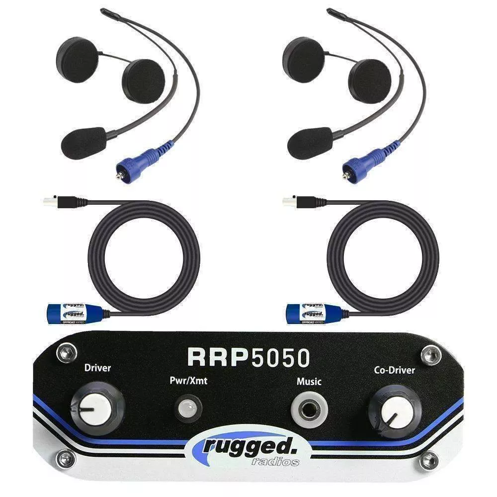 Rugged Radios RRP5050 2 Person Helmet Kit System 5050-2P-HK