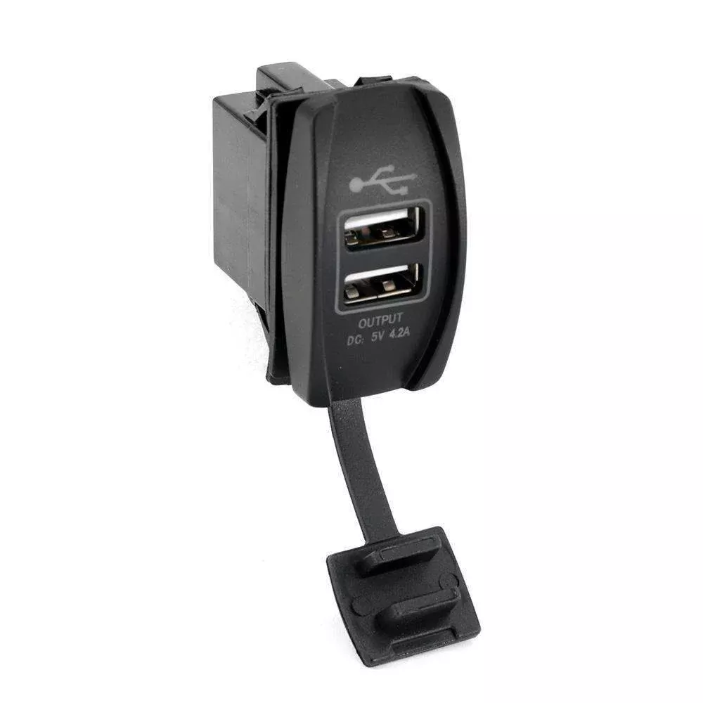 Rugged Radios USB Rocker Switch Hub with 4.2 Amp Outlet SW-RS-USB