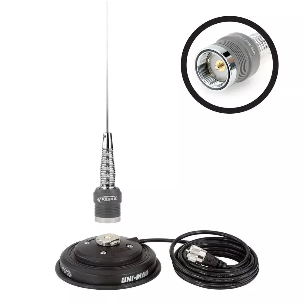 Rugged Radios VHF 1/2 Wave No Ground Plane (NGP) Antenna Kit with Magnetic Mount ANT-SPARE-MAG-KIT-V