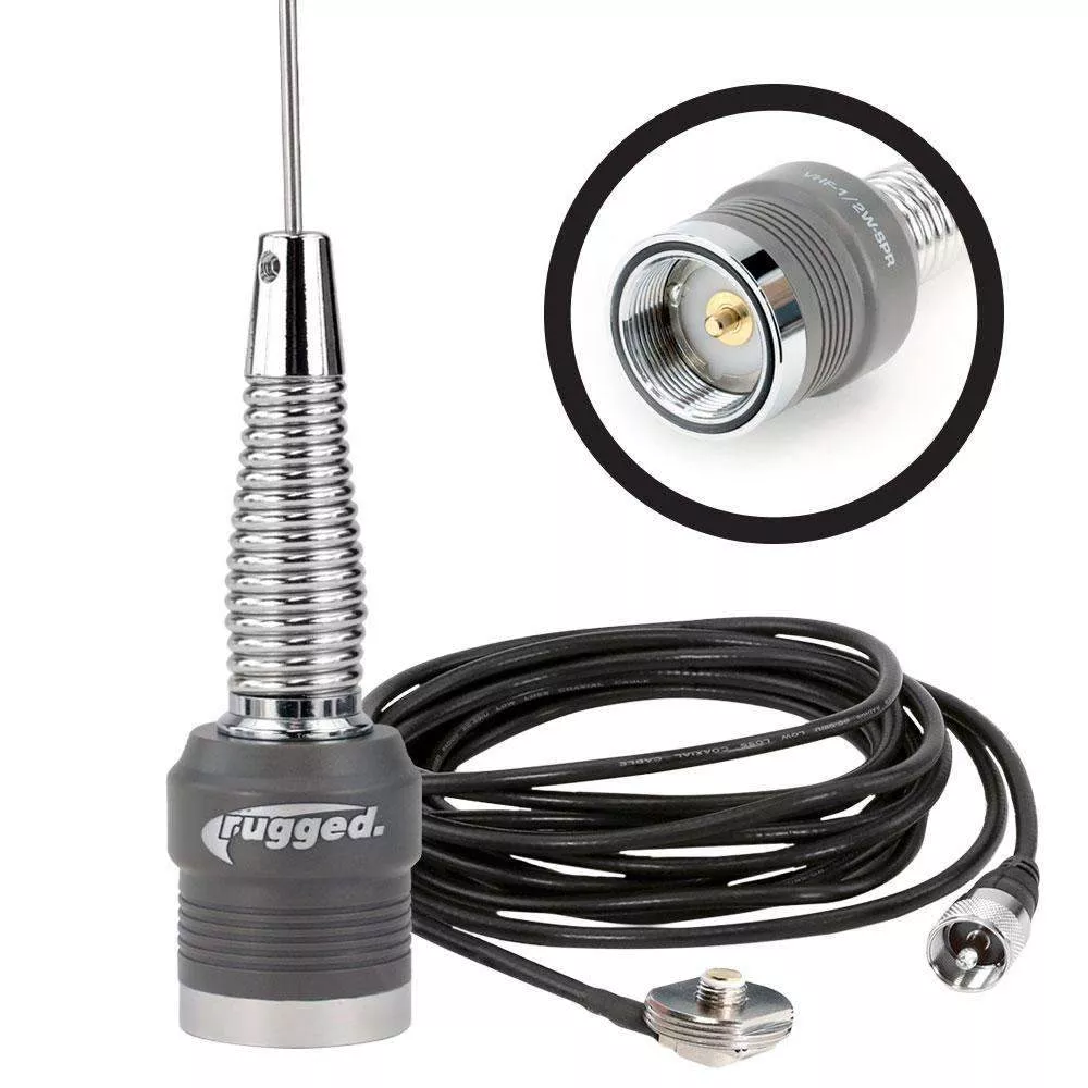 Rugged Radios VHF Antenna Kit with 1/2 Wave No Ground Plane (NGP) Antenna & NMO Mount ANT-SPARE-KIT-V
