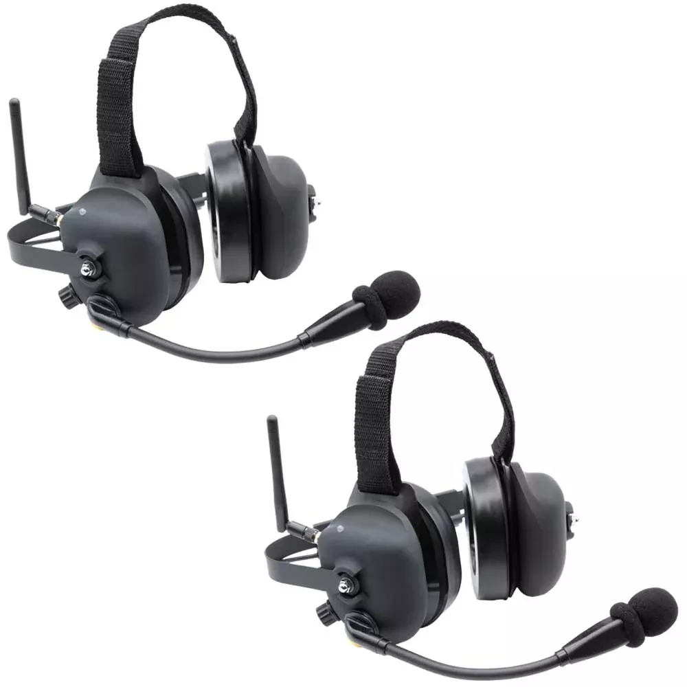Rugged Radios Wireless Double Talk Dual Headset Intercom System (Hands Free) RW-H30-DT