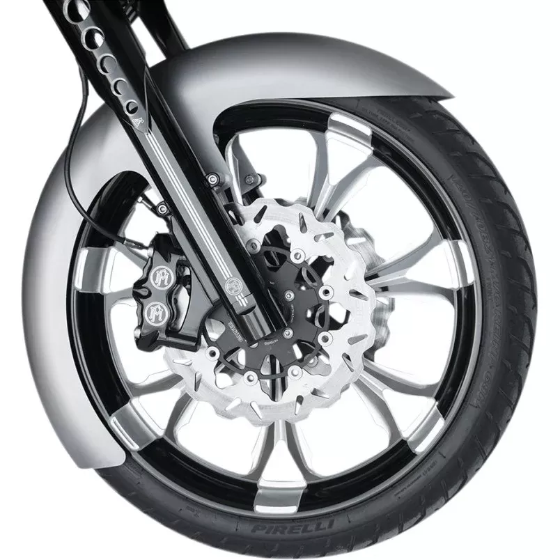 Russ Wernimont RWD 19" Front Wrapper Fender 6" W LS-3 Flared Harley FLH/T 14-20