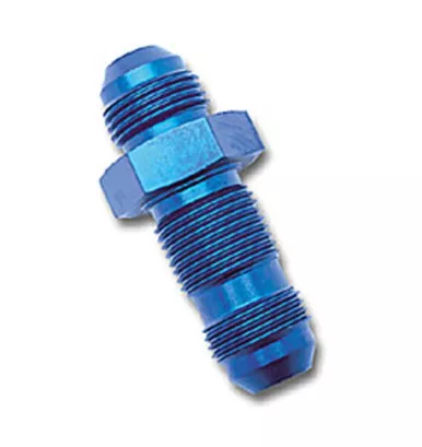Russell Performance 661180 Blue Anodized Aluminum -6AN Straight Flare Adapter