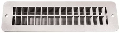 RV Designer H850 Plastic Floor Register with Damper 12"x3.5" White