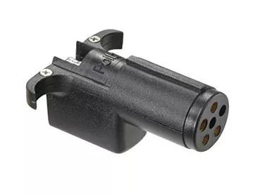 RV Designer P717 6-Way Round to 4-Way Flat Adapter Pollak Black