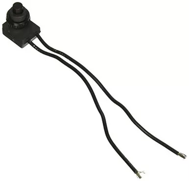 RV Designer S741 Push Button On/Off Switch 3 Amp 125VAC with 4.5" Leads