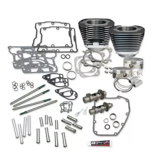 S&S 106" Big Bore Hot Set Up Kitfor '07-'17 Big Twins - Wrinkle Black