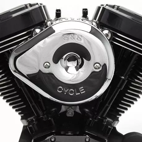 S&S 170-0532 Chrome Stealth Slasher Teardrop Air Cleaner Cover Harley M8