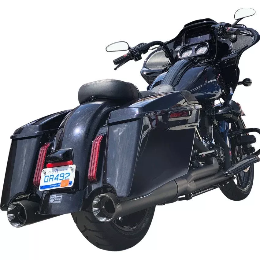 S&S 550-0831 Shadow Ghost Pipe For Sidewinder 2-1 Black 09-23 Harley FL Touring