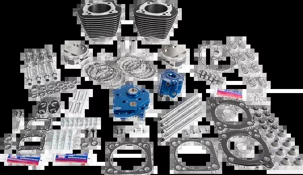S&S Cycle 132″ Power Package – HPT496 – Gear Drive – Oil Cooled – Balck With Highlights – 114″/117″ M8