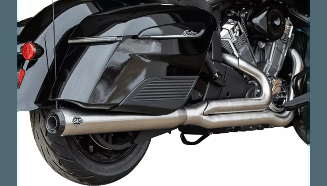 S&S Cycle 2-into-1 Qualifier Exhaust System for '20-25 Indian Challenger, '22-25 Pursuit and '25 Chieftain/​Roadmaster w/ PowerPlus Engines (Select Finish) Race Only