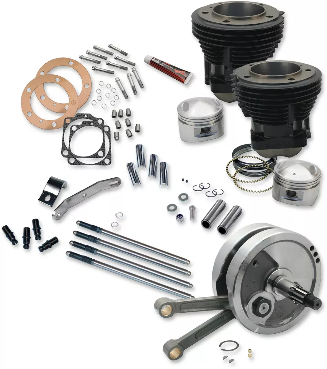 S&S CYCLE 93" Sidewinder Big Bore Stroker Engine Performance Kit 91-9126