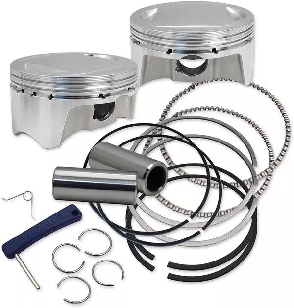 S&S Cycle Big Bore Forged Piston Kit - 3.937" Bore - 107" Twin Cam - Standard