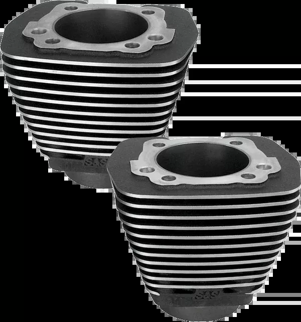 S&S Cycle Cylinder – 3.500″ – Wrinkle Black With Highlighted Fins – Evolution Big Twin