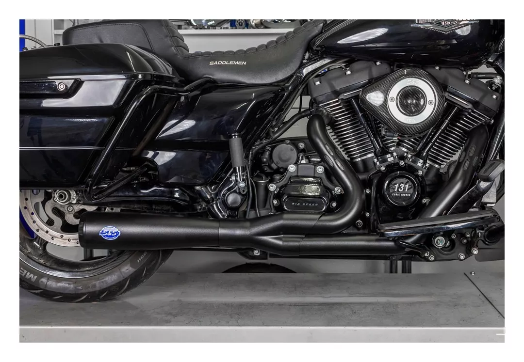 S&S Cycle Diamondback 2-Into-1 Exhaust For Harley Touring 2017-2025