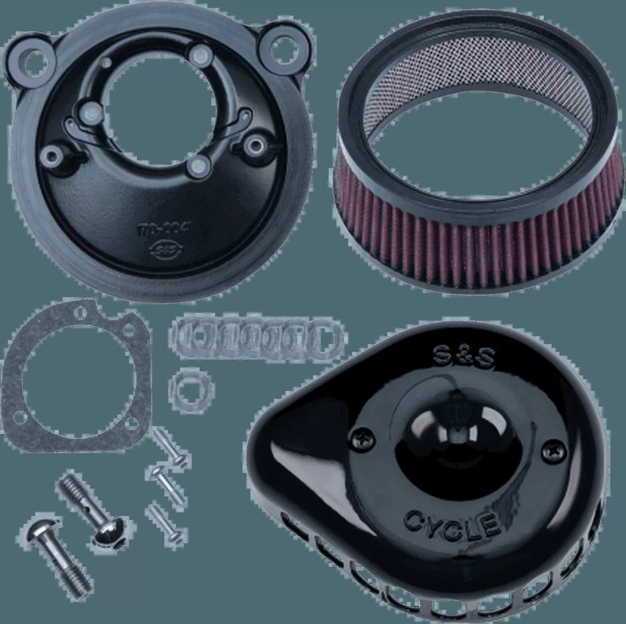 S&S Cycle Mini Stealth Air Cleaner Kit for '07-Up Harley Davidson Sportster - Black