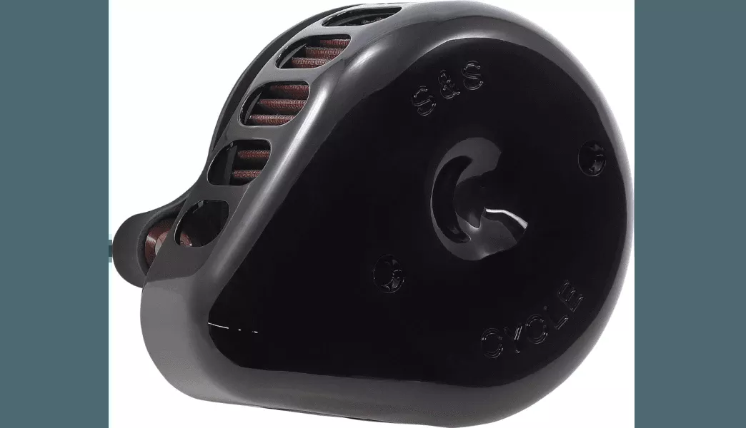 S&S Cycle Mini Teardrop Stealth Air Cleaner Kit for '17-23 M8 Harley Davidson Touring, '18-23 Softail - Black (Not for '23-'24 CVO Models or '24 FLHX/FLTR)