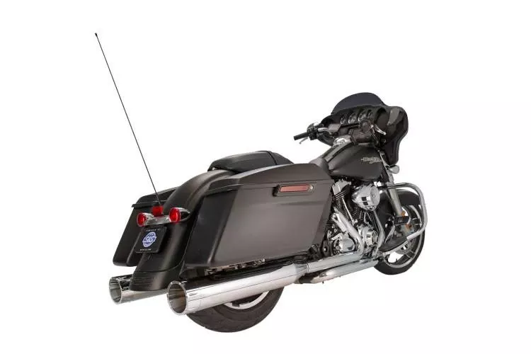 S&S Cycle MK45 4.5 inch Power Tune Performance Mufflers for '95-16 Harley Davidson Touring Models - Thruster Black w/Black End Cap