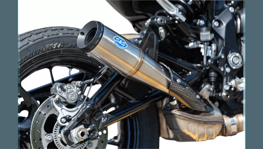 S&S Cycle Stainless Steel Grand National Muffler for Indian FTR 1200