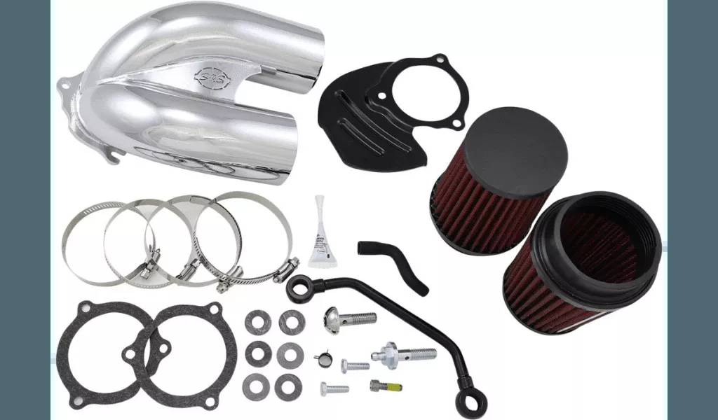 S&S Cycle Tuned Induction Air Cleaner Kit for '17-23 Harley Davidson Touring and '18-23 Softail Models - Chrome (Not for '23-'24 CVO Models or '24 FLHX/FLTR)
