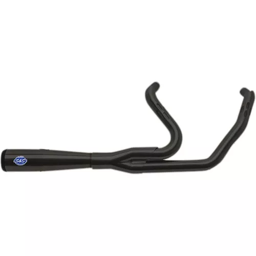 S&S Diamondback 2-1 Black Exhaust for 2017-2023 Harley Touring - 50 State Legal