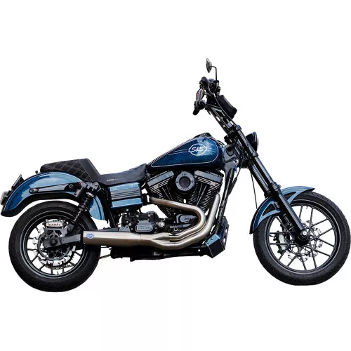 S&S Qualifier 2-1 Exhaust for 2006-2007 Harley Dyna - Stainless