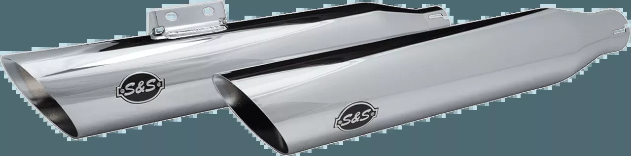 S&S Slashcut Racing Mufflers for '18-Up Harley Davidson Softail Models - Chrome (Click for Fitment)