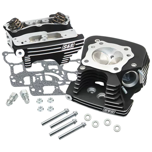 S&S Super Stock 79cc Cylinder Heads for 2006-2017 Harley Twin Cam - Black