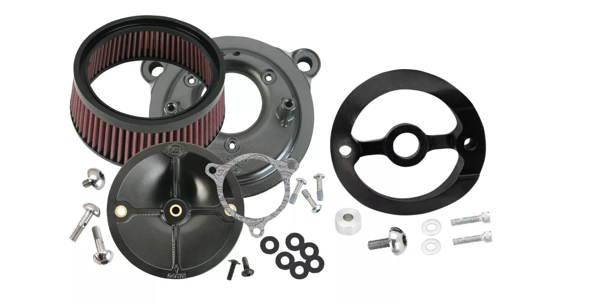 S&S Super Stock Stealth Stage 1 Air Cleaner w/ Rushmore Adapter 14-16 FLH/T
