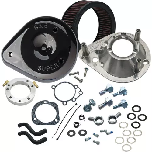 S&S Teardrop Air Cleaner Kit for 1993-2006 Harley Big Twin Stock CV Carb - Black