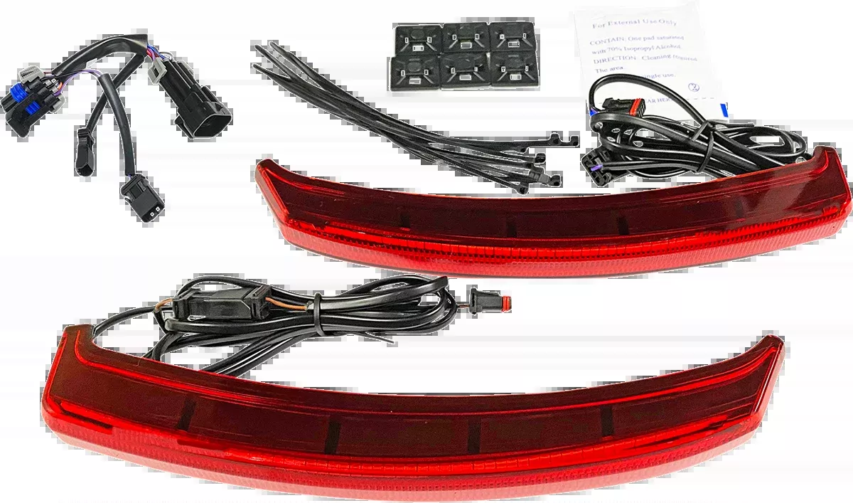 Saddle Bag Lights - Red Lens - Indian