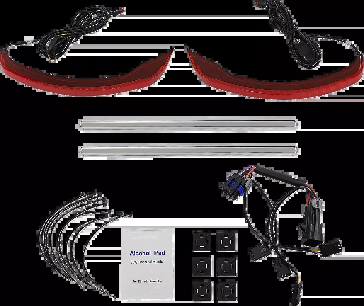 Saddlebag Lights - Low Profile - Red Lens - Indian