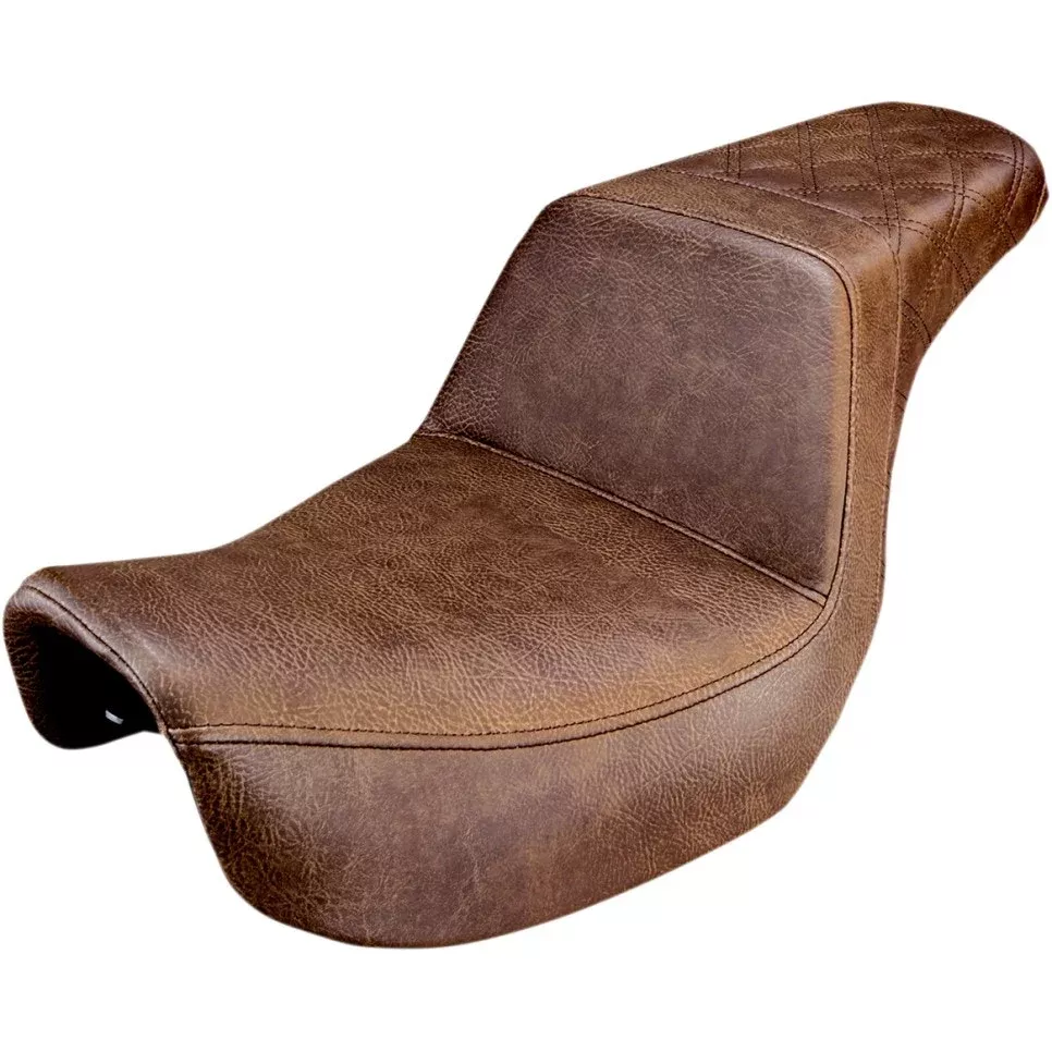Saddlemen 806-04-173BR Brown Step Up Rear LS Seat 06-17 Harley Dyna FXD FLD FXDWG