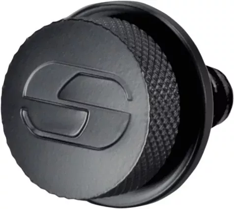 Saddlemen 8909B Black Seat Mounting Knobs Knurled Billet Harley Fit 1/4"-20
