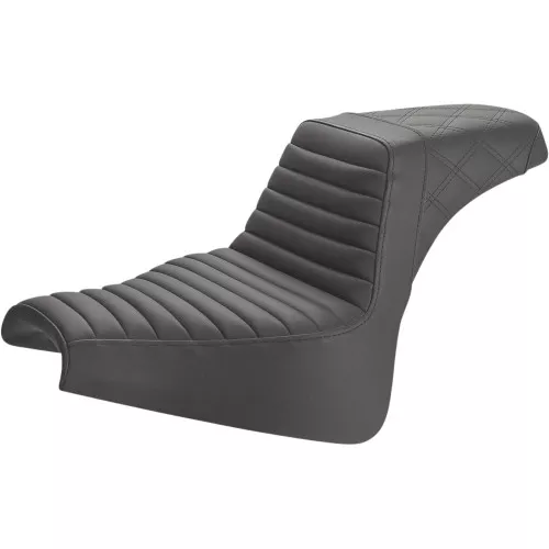 Saddlemen Black Step Up Seat for 2018-2024 Harley Softail Fat Bob FXFB - Front TR / Rear LS