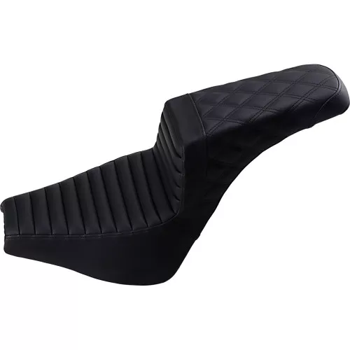 Saddlemen Black Step Up Seat for 2018-2024 Harley Softail FXST/FXBB - Front TR / Rear LS