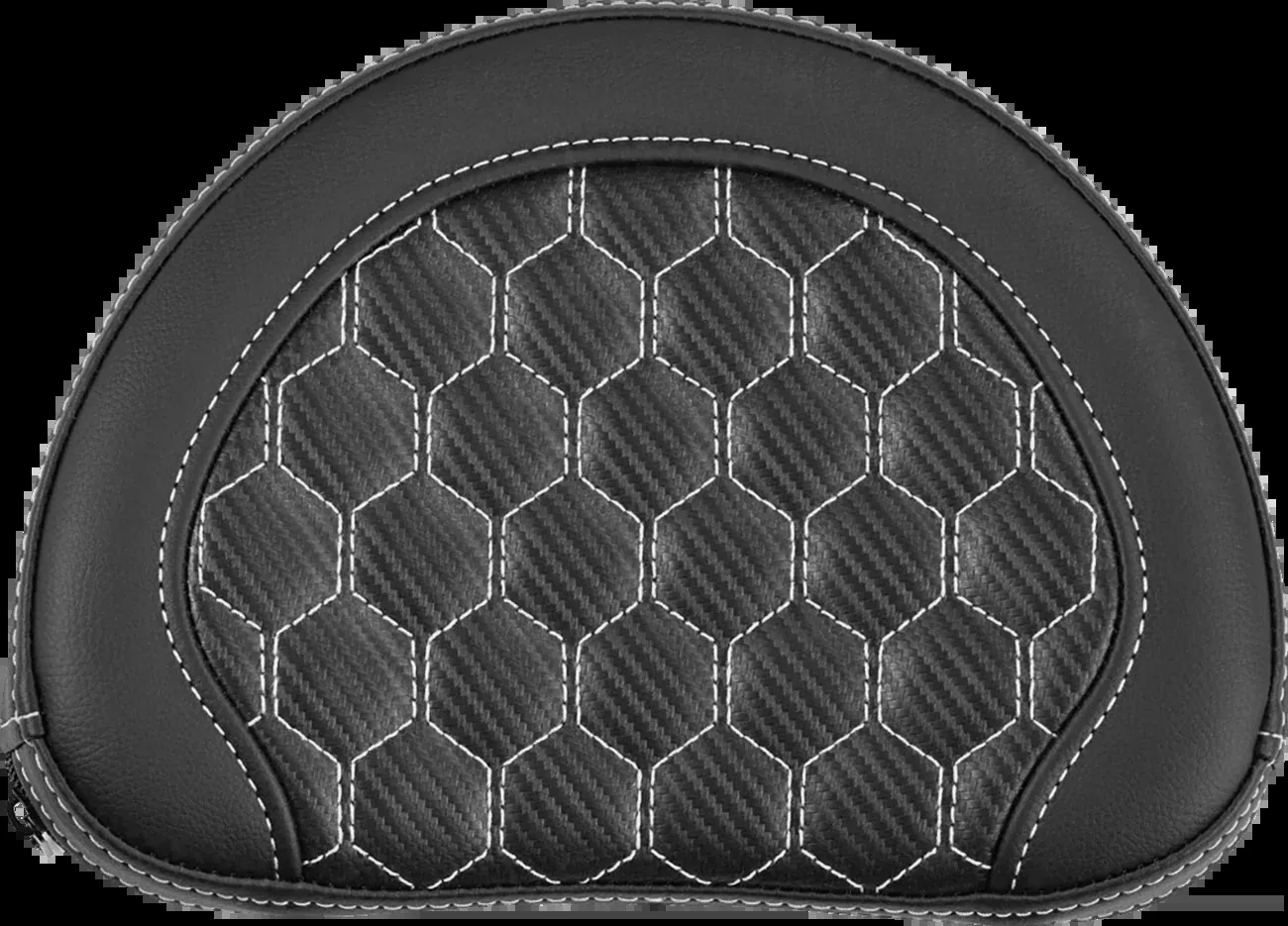 Saddlemen Contour Sissy Bar Pad - Honeycomb - White Stitch - Universal - 2" Thick - 051319006