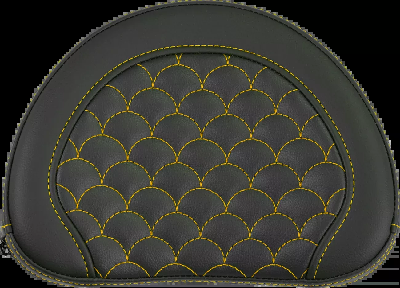 Saddlemen Contoured Sissy Bar Pad - Dragon Scale - Gold Stitch - 2" Thick - 051320907