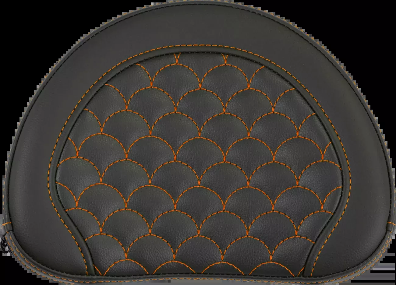 Saddlemen Contoured Sissy Bar Pad - Dragon Scale - Orange Stitch - 2" Thick - 051320903