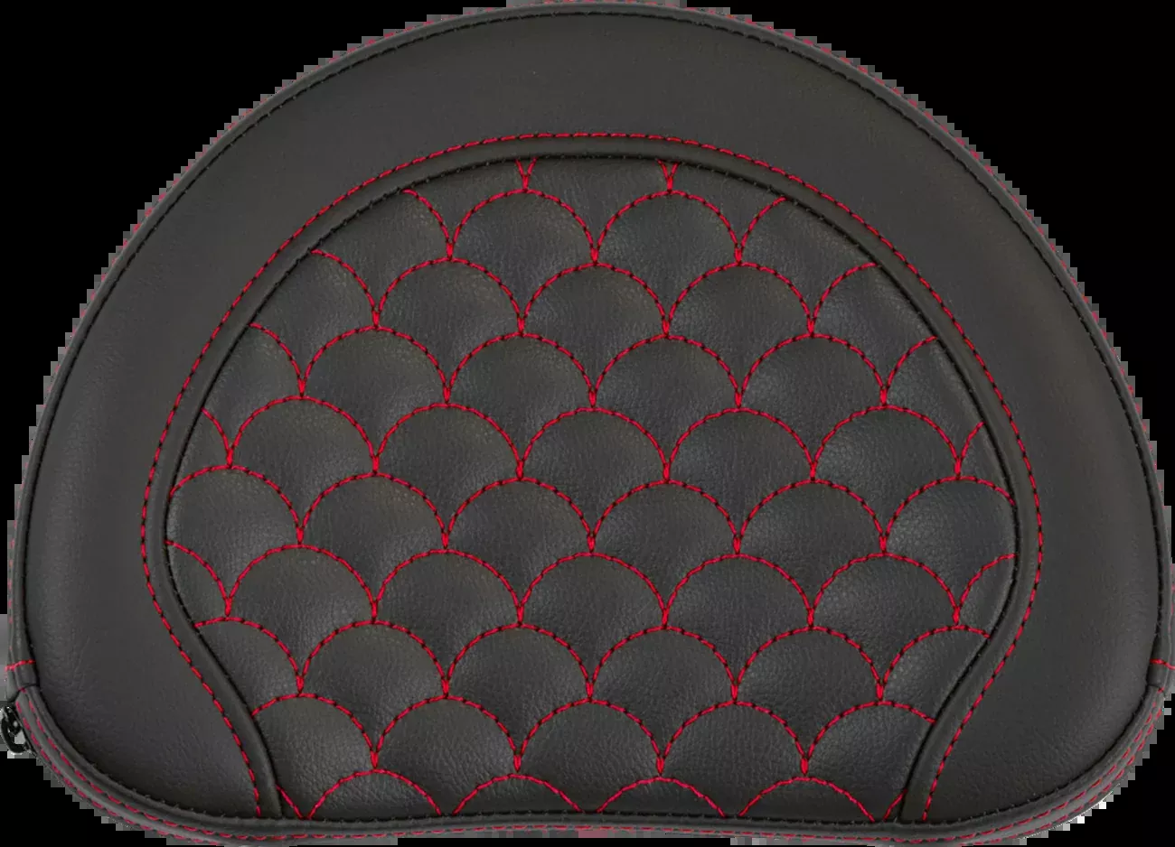 Saddlemen Contoured Sissy Bar Pad - Dragon Scale - Red Stitch - 2" Thick - 051320904