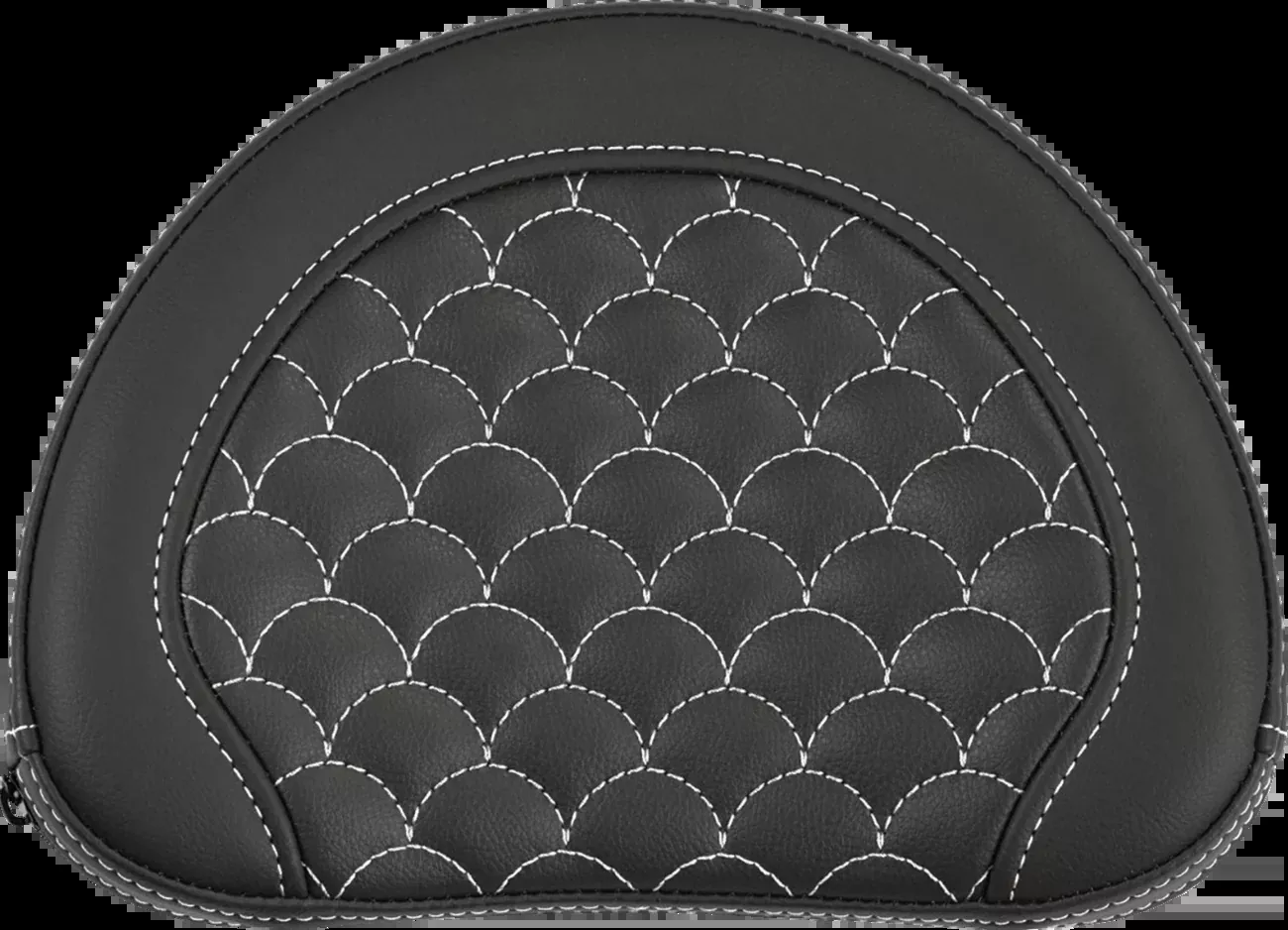 Saddlemen Contoured Sissy Bar Pad - Dragon Scale - White Stitch - 2" Thick - 051320906