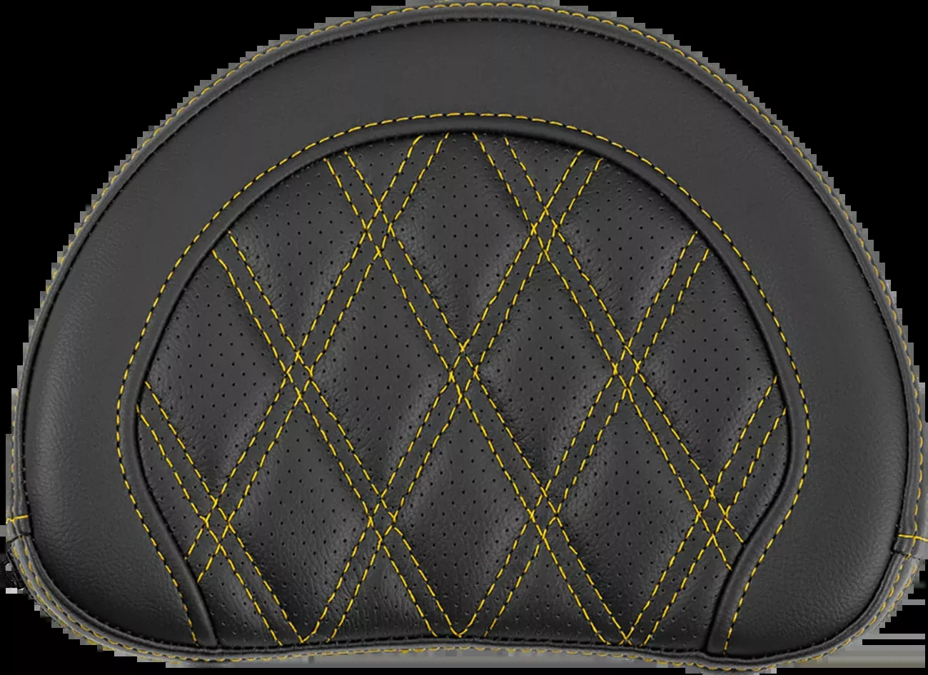 Saddlemen Contoured Sissy Bar Pad - Lattice Stitch - Gold Stitch - 2" Thick - 051318407