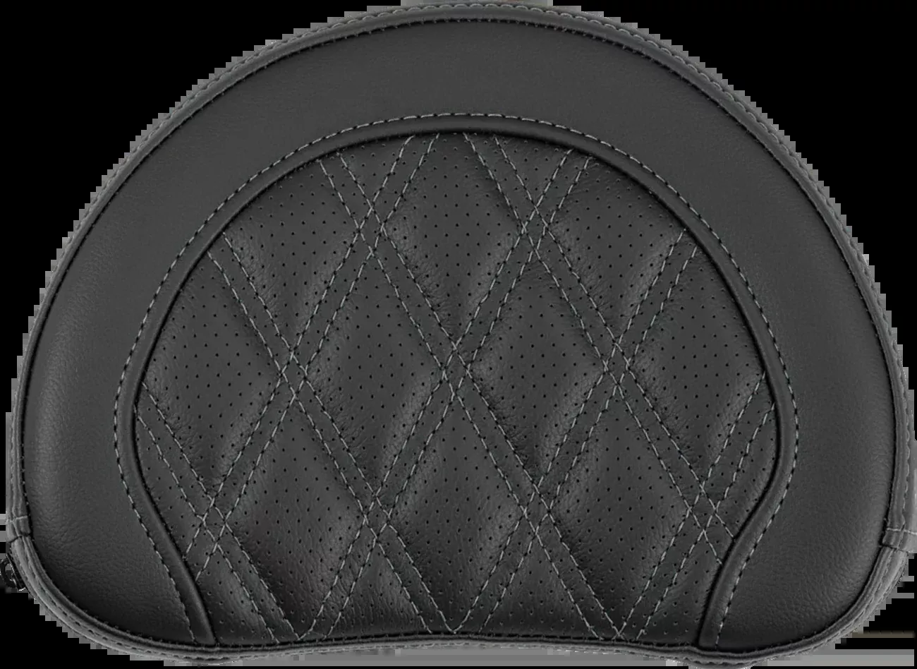 Saddlemen Contoured Sissy Bar Pad - Lattice Stitch - Gray Stitch - 2" Thick - 051318402