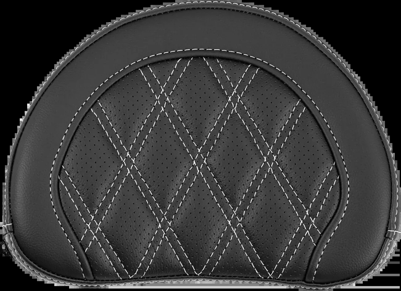 Saddlemen Contoured Sissy Bar Pad - Lattice Stitch - White Stitch - 2" Thick - 051318406